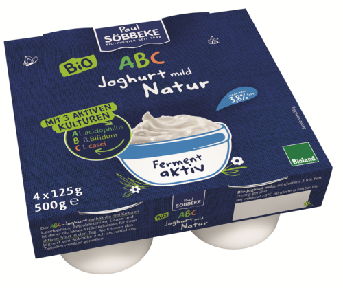 9015JOGURT PROBIOTYCZNY ABC (3,8 % TŁUSZCZU W MLEKU) BIO (4 x 125 g) 500 g - SOBBEKE-1
