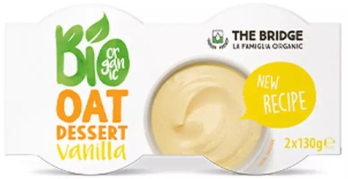 24067DESER OWSIANY O SMAKU WANILIOWYM BIO (2 x 130 g) 260 g - THE BRIDGE-1