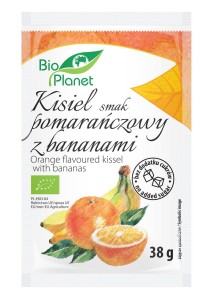 Kisiel o smaku pomarańczowym z bananami bio 38 g - bio planet