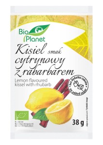Kisiel o smaku cytrynowym z rabarbarem bio 38 g - bio planet