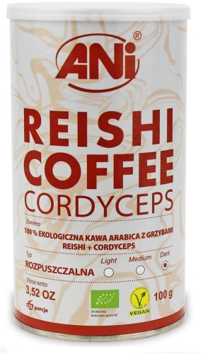 25705KAWA ROZPUSZCZALNA "REISHI + CORDYCEPS" BIO 100 g - ANI-1
