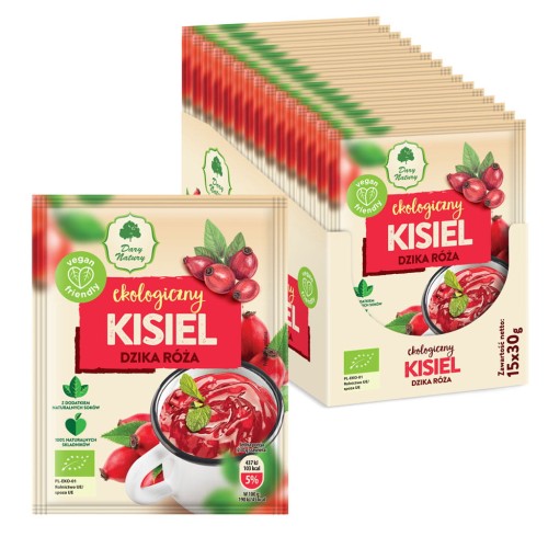 19906KISIEL INSTANT DZIKA RÓŻA BEZGLUTENOWY BIO 30 g - DARY NATURY-1