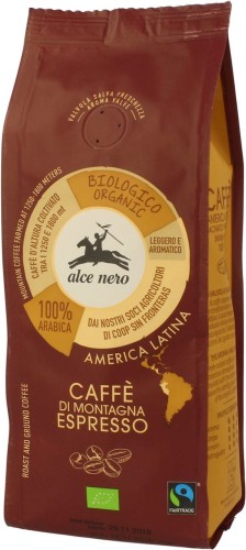 9900KAWA MIELONA ARABICA 100 % ESPRESSO FAIR TRADE GÓRSKA BIO 250 g - ALCE NERO-1