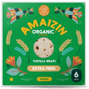 Tortilla wraps z otrębami źródło błonnika pokarmowego bio 240 g - amaizin