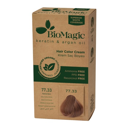19861FARBA DO WŁOSÓW GŁĘBOKI ZŁOTY BLOND (77.33) 250 g - BIOMAGIC-1