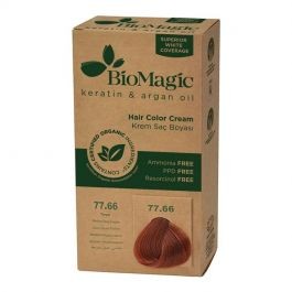 19869FARBA DO WŁOSÓW ŚREDNIO CIEMNA MIEDŹ (77.66) 250 g - BIOMAGIC-1