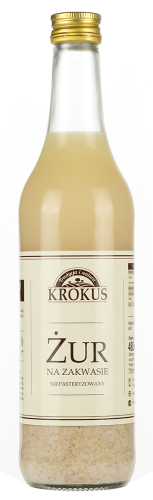 24727ŻUR NA ZAKWASIE NIEPASTERYZOWANY 480 ml - KROKUS-1