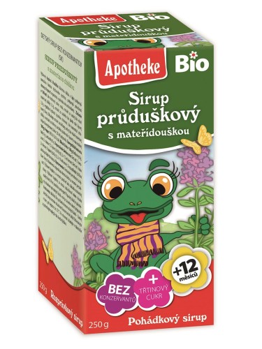 21206SYROP DLA DZIECI Z TYMIANKU I DZIKIEJ RÓŻY PO 1 ROKU BIO 250 g - APOTHEKE-1