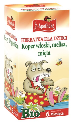 10032HERBATKA DLA DZIECI - KOPER WŁOSKI, MELISA I MIĘTA PO 6 MIESIĄCU BIO (20 x 1,5 g) 30 g - APOTHEKE-1