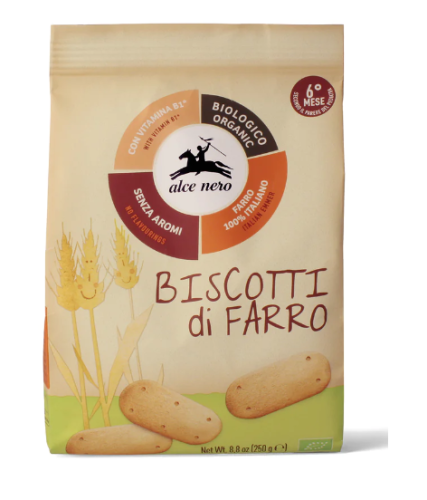 8024CIASTKA Z PŁASKURKI Z WITAMINĄ B1 DLA DZIECI OD 6 MIESIĄCA BIO 250 g - ALCE NERO-1