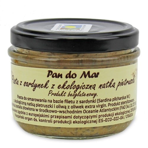 22289PASTA Z SARDYNEK Z BIO NATKĄ PIETRUSZKI BEZGLUTENOWA 125 g (SŁOIK) - PAN DO MAR-1
