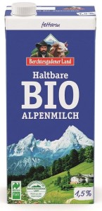 Mleko uht (min. 1,5 % tłuszczu) bio 1 l - milchwerke berchtesgadener land