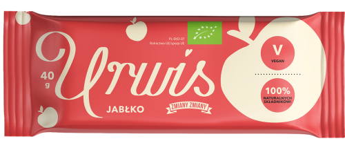 27254BATON BAKALIOWY Z JABŁKIEM "URWIS" BEZGLUTENOWY BIO 40 g - ZMIANY ZMIANY-1