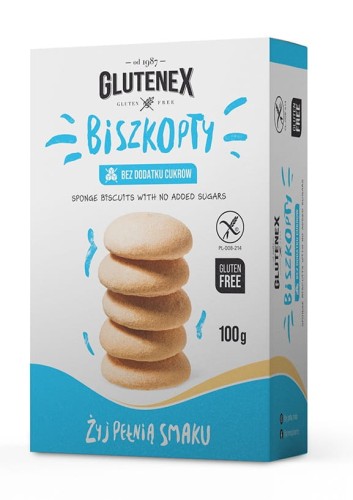 28200BISZKOPTY BEZ DODATKU CUKRÓW BEZGLUTENOWE 100 g - GLUTENEX-1