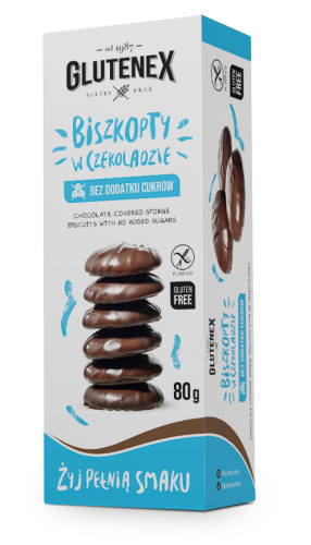 28202BISZKOPTY W CZEKOLADZIE BEZ DODATKU CUKRÓW BEZGLUTENOWE 80 g - GLUTENEX-1