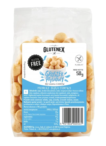 28208GROSZEK PTYSIOWY BEZ DODATKU CUKRÓW BEZGLUTENOWY 50 g - GLUTENEX-1