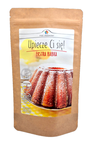 28287MIESZANKA DO WYPIEKU BABKI BEZGLUTENOWA 500 g - PIĘĆ PRZEMIAN-1