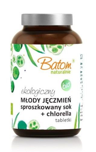 27346SOK Z MŁODEGO JĘCZMIENIA SPROSZKOWANY + CHLORELLA BIO 240 TABLETEK - BATOM-1