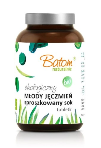 27347SOK Z MŁODEGO JĘCZMIENIA SPROSZKOWANY BIO (500 mg) 240 TABLETEK - BATOM-1