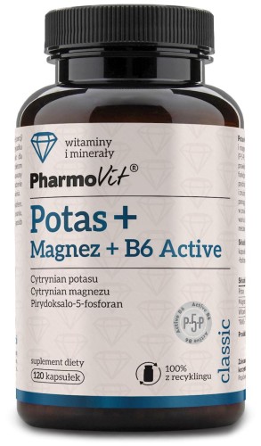 26014POTAS + MAGNEZ + WITAMINA B6 ACTIVE 120 KAPSUŁEK - PHARMOVIT (CLASSIC)-1