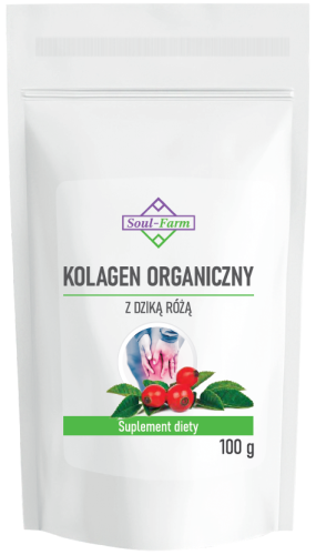 25502KOLAGEN RYBI Z DZIKĄ RÓŻĄ PROSZEK 100 g - SOUL FARM-1