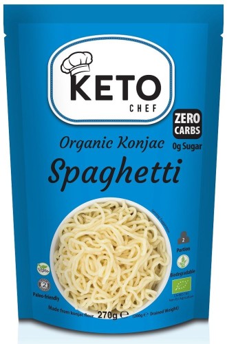 25209MAKARON (KONJAC) TYPU NOODLE SPAGHETTI BEZGLUTENOWY BIO 270 g  (200 g) - KETO CHEF (BETTER THAN FOODS)-1