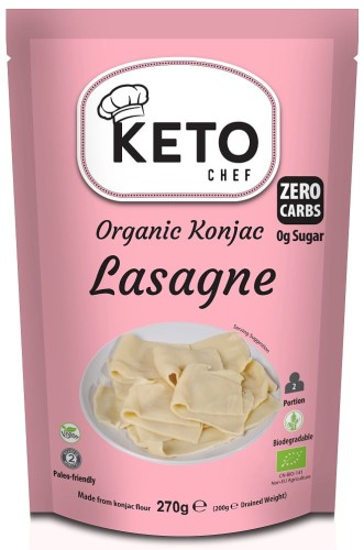 25210MAKARON (KONJAC) TYPU NOODLE LASAGNE BEZGLUTENOWY BIO 270 g (200 g) - KETO CHEF (BETTER THAN FOODS)-1