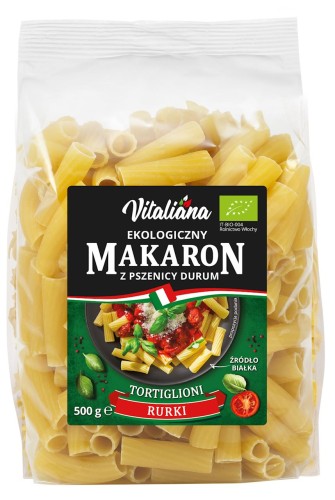 23353MAKARON (SEMOLINOWY) TORTIGLIONI BIO 500 g- VITALIANA-1
