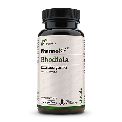 23245RHODIOLA (RÓŻENIEC GÓRSKI EKSTRAKT) BEZGLUTENOWY (140 mg) 90 KAPSUŁEK - PHARMOVIT (CLASSIC)-1