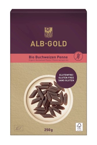 23200MAKARON (GRYCZANY) PENNE BEZGLUTENOWY BIO 250 g - ALB-GOLD-1