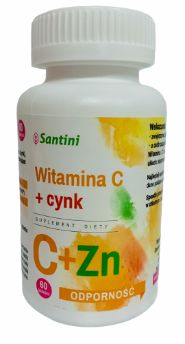 17774WITAMINA C + CYNK 60 TABLETEK - SANTINI-1