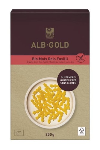 15125MAKARON (KUKURYDZIANO - RYŻOWY) ŚWIDERKI BEZGLUTENOWY BIO 250 g - ALB-GOLD-1
