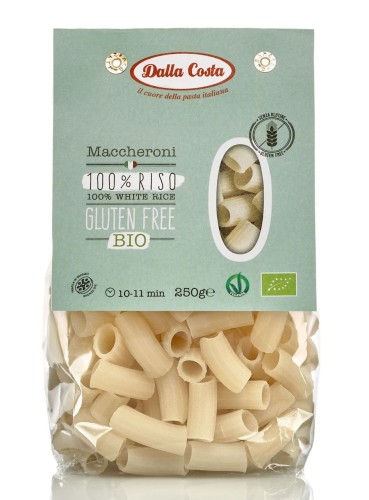 13637MAKARON (RYŻOWY) MACCHERONI BEZLUTENOWY BIO 250 g - DALLA COSTA-1