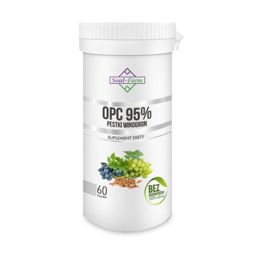 11276PESTKI WINOGRON EKSTRAKT 95 % OPC (450 mg) 60 KAPSUŁEK - SOUL FARM-1