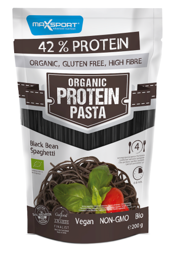 11342MAKARON PROTEINOWY (Z CZARNEJ FASOLI) SPAGHETTI BEZGLUTENOWY BIO 200 g - MAXSPORT-1
