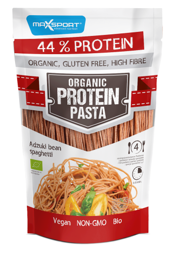 11343MAKARON PROTEINOWY (Z SOI I CZERWONEJ FASOLI ADZUKI) SPAGHETTI BEZGLUTENOWY BIO 200 g - MAXSPORT-1