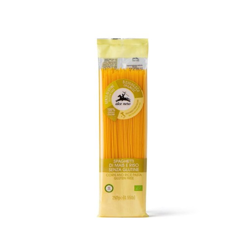 9794MAKARON (KUKURYDZIANO - RYŻOWY) SPAGHETTI BEZGLUTENOWY BIO 250 g - ALCE NERO-1