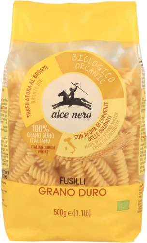9866MAKARON (SEMOLINOWY) FUSILLI BIO 500 g - ALCE NERO-1