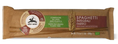 9903MAKARON (Z PŁASKURKI RAZOWY) SPAGHETTI BIO 500 g - ALCE NERO-1
