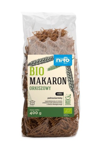 10205MAKARON (ORKISZOWY RAZOWY) NITKI BIO 400 g - NIRO-1
