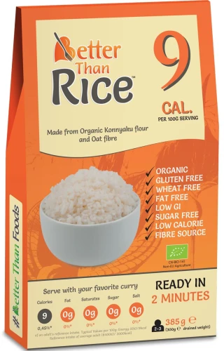 10277MAKARON (KONJAC) TYPU NOODLE W KSZTAŁCIE RYŻU BEZGLUTENOWY BIO 385 g (300 g) - BETTER THAN FOODS-1