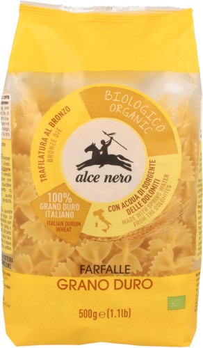 10345MAKARON (SEMOLINOWY) FARFALLE BIO 500 g - ALCE NERO-1