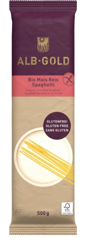 17207MAKARON (KUKURYDZIANO - RYŻOWY) SPAGHETTI BEZGLUTENOWY BIO 500 g - ALB GOLD-1
