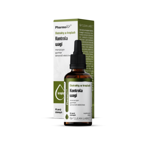 24617EKSTRAKTY W KROPLACH NA KONTROLĘ WAGI BEZGLUTENOWE 30 ml - PHARMOVIT (CLEAN LABEL)-1