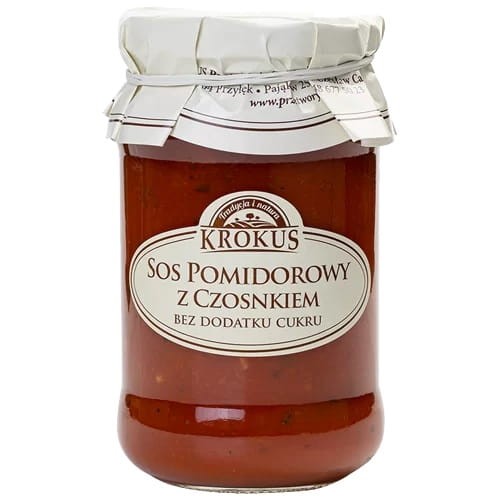 23715SOS POMIDOROWY Z CZOSNKIEM BEZ DODATKU CUKRÓW 340 g - KROKUS-1