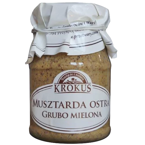 23738MUSZTARDA OSTRA GRUBO MIELONA 180 g - KROKUS-1