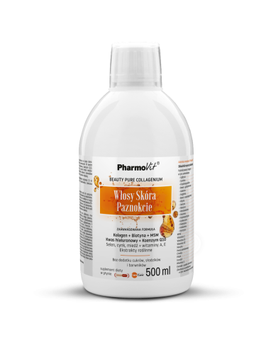 25105SUPLEMENT DIETY NA WŁOSY, SKÓRĘ I PAZNOKCIE W PŁYNIE BEZGLUTENOWY 500 ml - PHARMOVIT-1