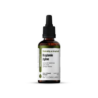 20931EKSTRAKTY W KROPLACH NA PRAWIDŁOWE KRĄŻENIE ŻYLNE BEZGLUTENOWE 30 ml - PHARMOVIT (CLEAN LABEL)-1