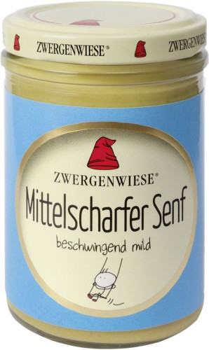 8981MUSZTARDA ŚREDNIO OSTRA BEZGLUTENOWA BIO 160 ml - ZWERGENWIESE-1