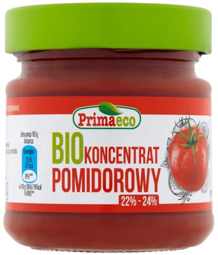 8779KONCENTRAT POMIDOROWY 22 % - 24 % BIO 185 g - PRIMAVIKA (PRIMAECO)-1